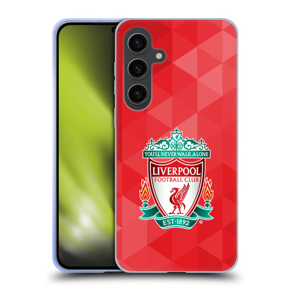 Liverpool Football Club Crest 1 Red Geometric 1 Soft Gel Case for Samsung Galaxy S24+ 5G