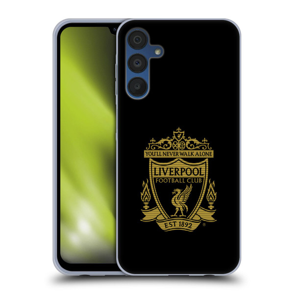 Liverpool Football Club Crest 2 Black 2 Soft Gel Case for Samsung Galaxy A15