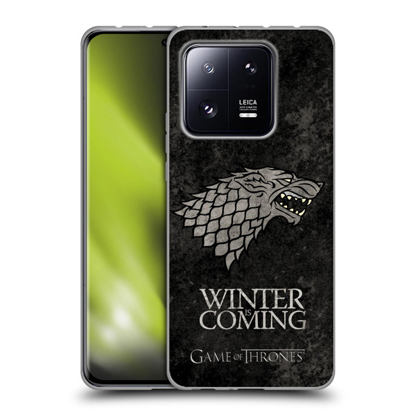 HBO Game of Thrones Dark Distressed Look Sigils Stark Soft Gel Case for Xiaomi 13 Pro 5G