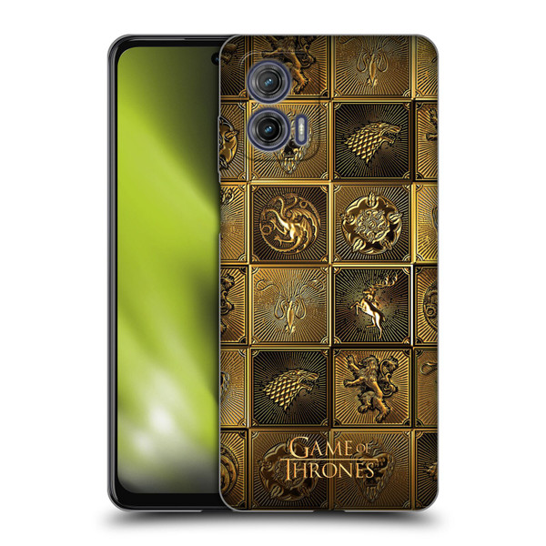 HBO Game of Thrones Golden Sigils All Houses Soft Gel Case for Motorola Moto G73 5G