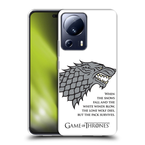 HBO Game of Thrones Graphics White Winds Soft Gel Case for Xiaomi 13 Lite 5G
