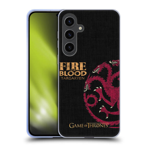 HBO Game of Thrones House Mottos Targaryen Soft Gel Case for Samsung Galaxy S24+ 5G