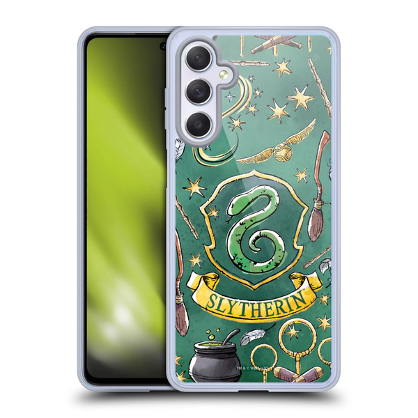 Harry Potter Deathly Hallows XIII Slytherin Pattern Soft Gel Case for Samsung Galaxy M54 5G