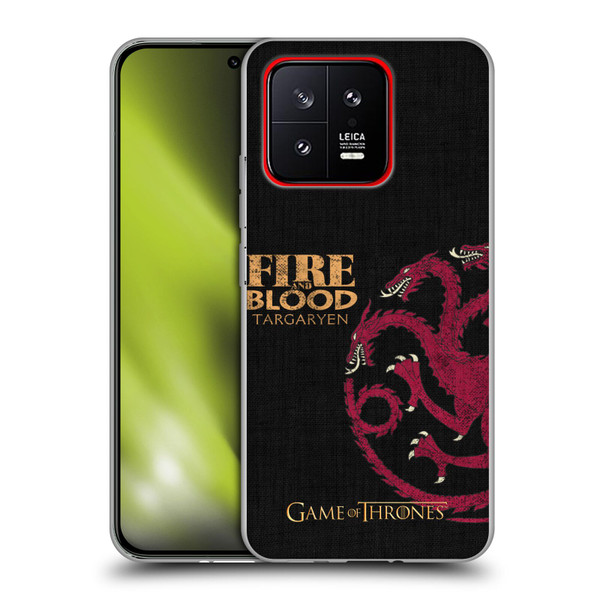 HBO Game of Thrones House Mottos Targaryen Soft Gel Case for Xiaomi 13 5G