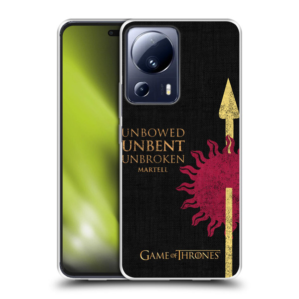HBO Game of Thrones House Mottos Martell Soft Gel Case for Xiaomi 13 Lite 5G