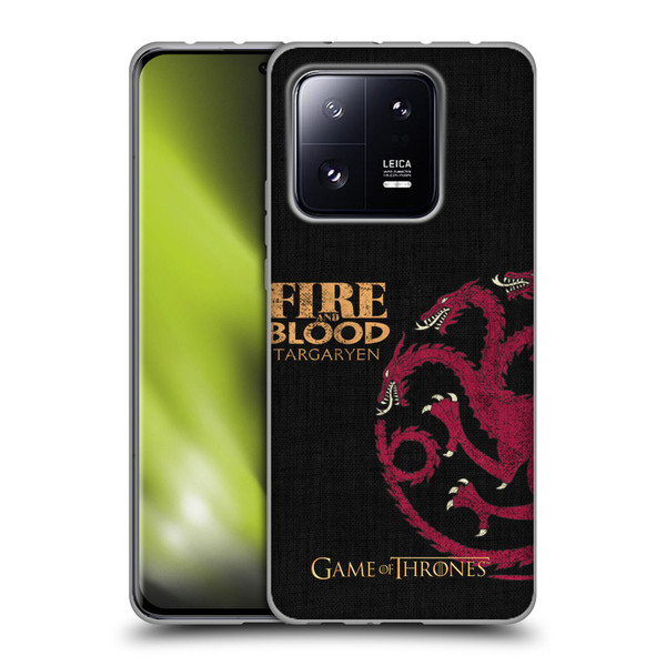HBO Game of Thrones House Mottos Targaryen Soft Gel Case for Xiaomi 13 Pro 5G