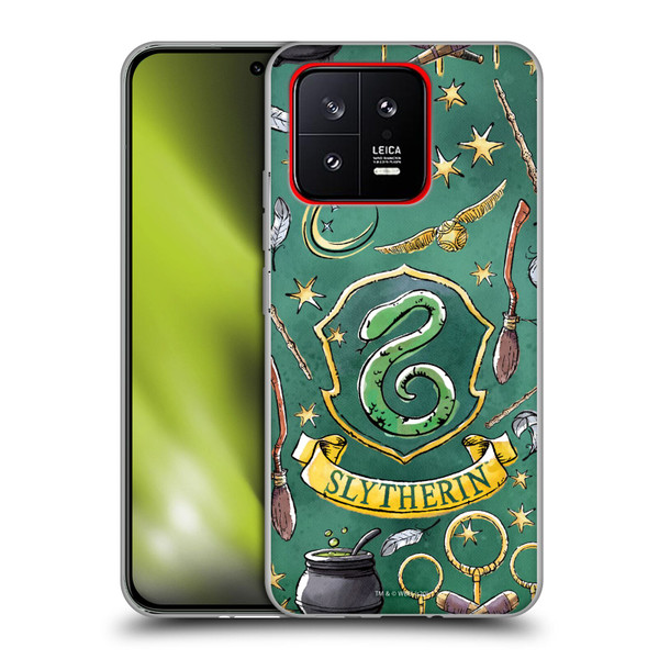 Harry Potter Deathly Hallows XIII Slytherin Pattern Soft Gel Case for Xiaomi 13 5G
