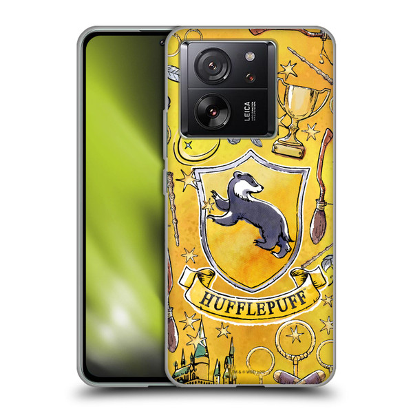 Harry Potter Deathly Hallows XIII Hufflepuff Pattern Soft Gel Case for Xiaomi 13T 5G / 13T Pro 5G
