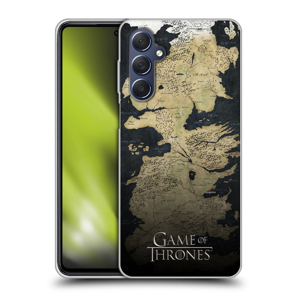 HBO Game of Thrones Key Art Westeros Map Soft Gel Case for Samsung Galaxy M54 5G