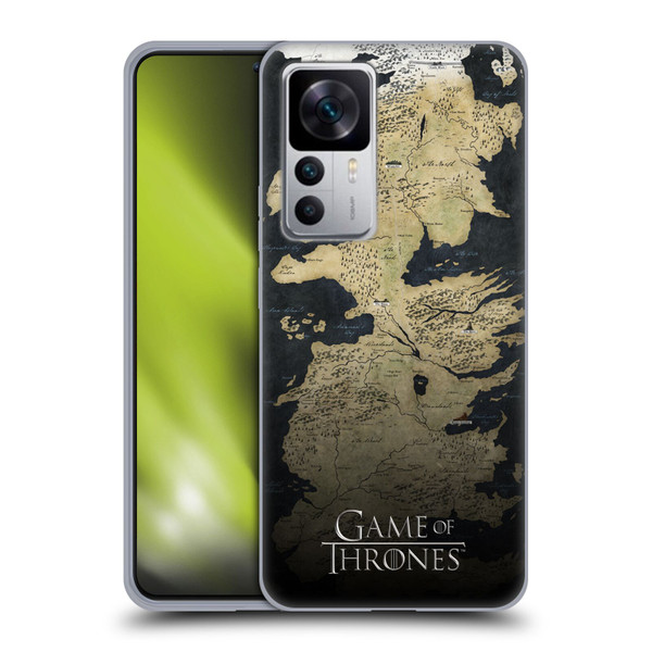 HBO Game of Thrones Key Art Westeros Map Soft Gel Case for Xiaomi 12T 5G / 12T Pro 5G / Redmi K50 Ultra 5G