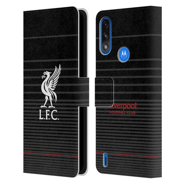 Liverpool Football Club Liver Bird White On Black Kit Leather Book Wallet Case Cover For Motorola Moto E7 Power / Moto E7i Power
