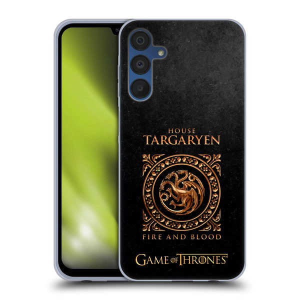 HBO Game of Thrones Metallic Sigils Targaryen Soft Gel Case for Samsung Galaxy A15