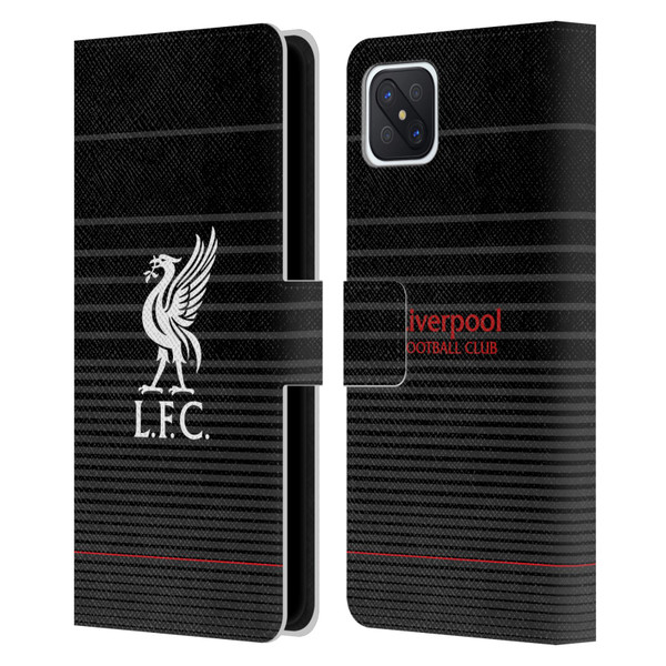 Liverpool Football Club Liver Bird White On Black Kit Leather Book Wallet Case Cover For OPPO Reno4 Z 5G