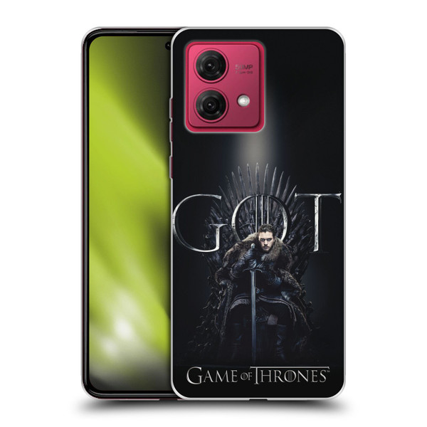 HBO Game of Thrones Season 8 For The Throne 1 Jon Snow Soft Gel Case for Motorola Moto G84 5G