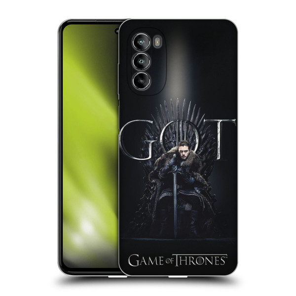 HBO Game of Thrones Season 8 For The Throne 1 Jon Snow Soft Gel Case for Motorola Moto G82 5G