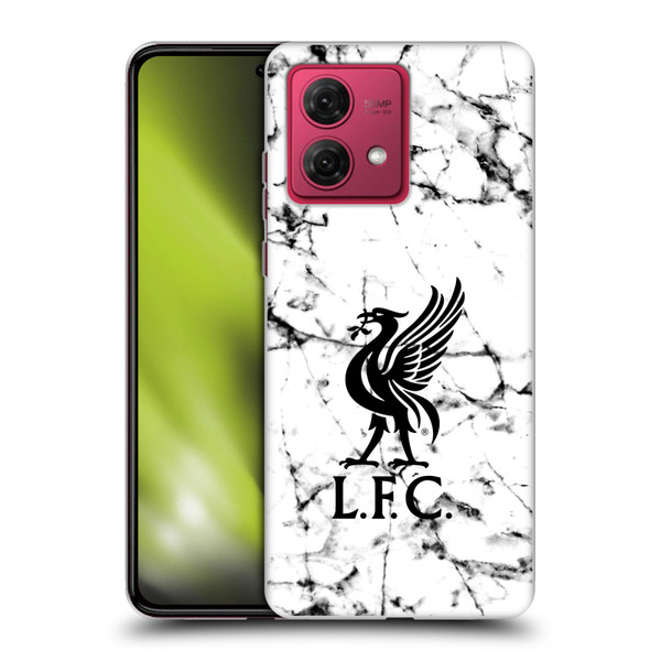 Liverpool Football Club Marble Black Liver Bird Soft Gel Case for Motorola Moto G84 5G