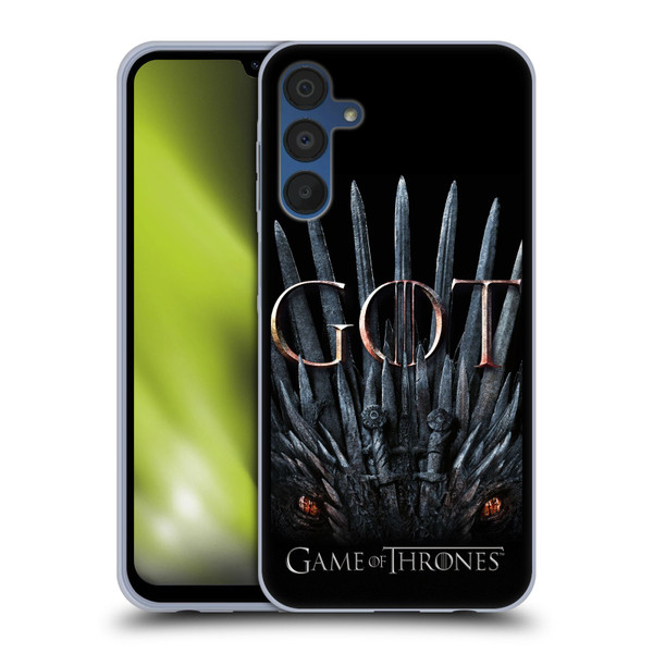 HBO Game of Thrones Season 8 Key Art Dragon Throne Soft Gel Case for Samsung Galaxy A15