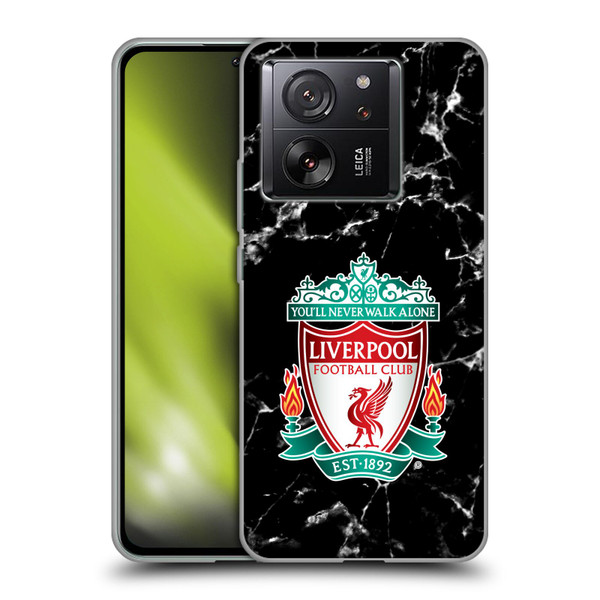 Liverpool Football Club Marble Black Crest Soft Gel Case for Xiaomi 13T 5G / 13T Pro 5G