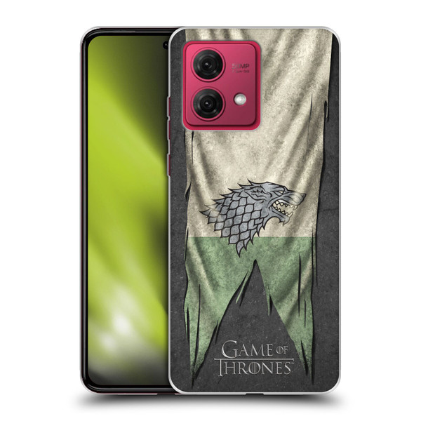 HBO Game of Thrones Sigil Flags Stark Soft Gel Case for Motorola Moto G84 5G