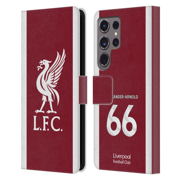 Liverpool Football Club 2023/24 Players Home Kit Trent Alexander-Arnold Leather Book Wallet Case Cover For Samsung Galaxy S24 Ultra 5G