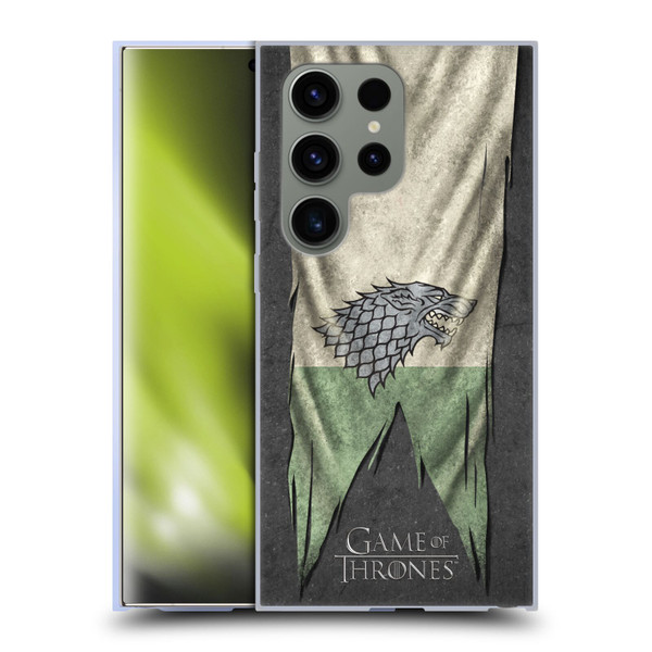 HBO Game of Thrones Sigil Flags Stark Soft Gel Case for Samsung Galaxy S24 Ultra 5G