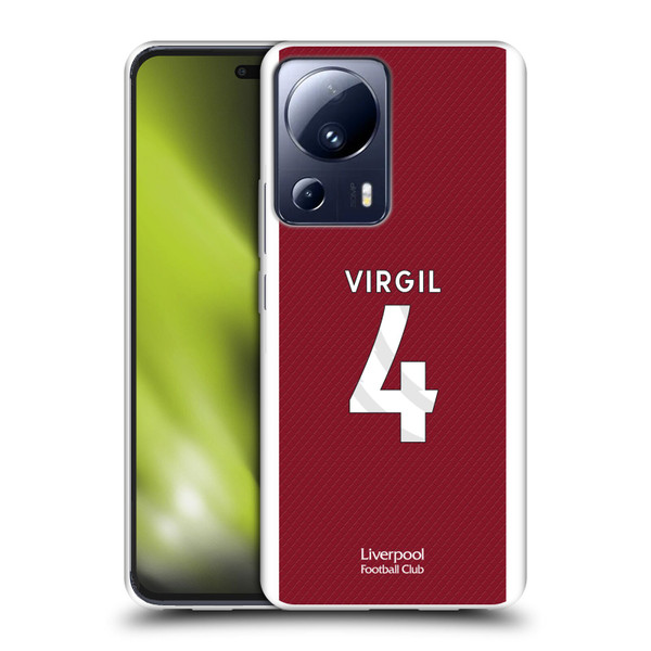 Liverpool Football Club 2023/24 Players Home Kit Virgil van Dijk Soft Gel Case for Xiaomi 13 Lite 5G