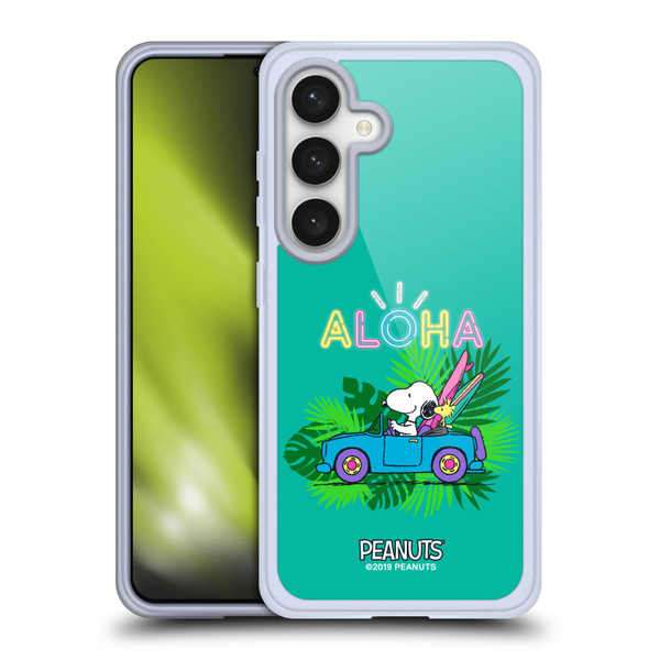Peanuts Snoopy Aloha Disco Tropical Surf Soft Gel Case for Samsung Galaxy S24 5G