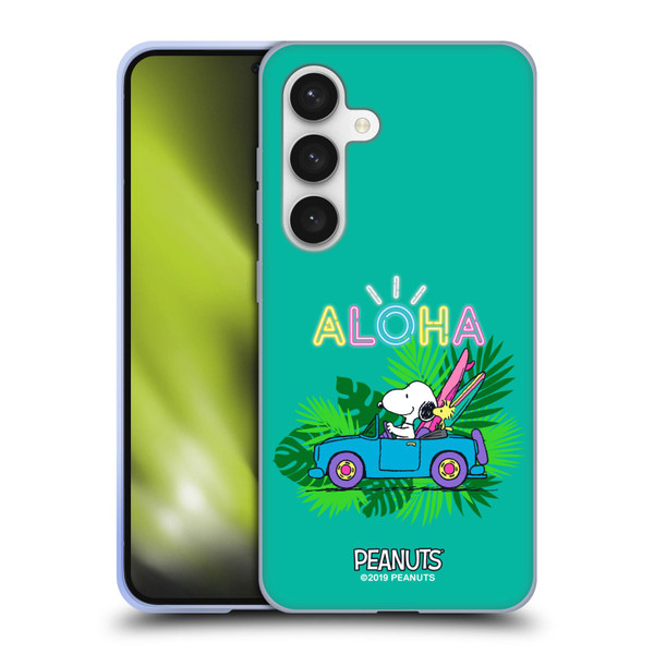 Peanuts Snoopy Aloha Disco Tropical Surf Soft Gel Case for Samsung Galaxy S24 5G