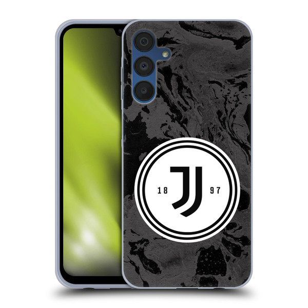 Juventus Football Club Art Monochrome Marble Logo Soft Gel Case for Samsung Galaxy A15