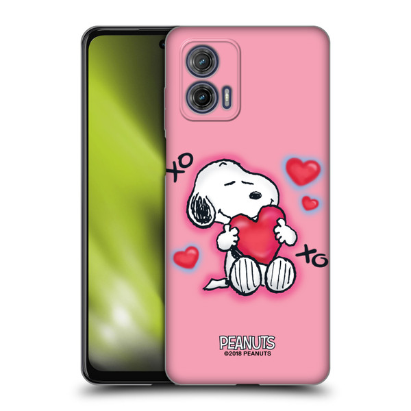 Peanuts Snoopy Boardwalk Airbrush XOXO Soft Gel Case for Motorola Moto G73 5G