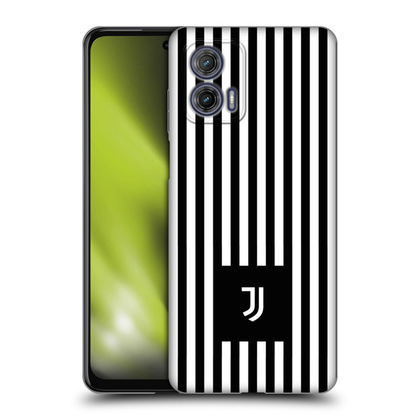 Juventus Football Club Lifestyle 2 Black & White Stripes Soft Gel Case for Motorola Moto G73 5G