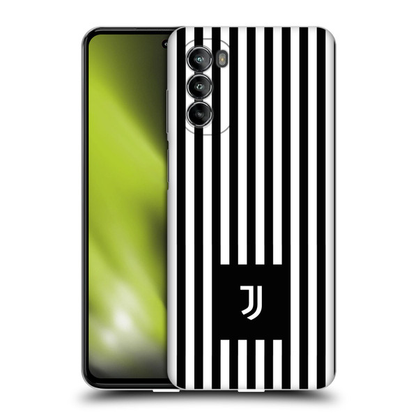 Juventus Football Club Lifestyle 2 Black & White Stripes Soft Gel Case for Motorola Moto G82 5G