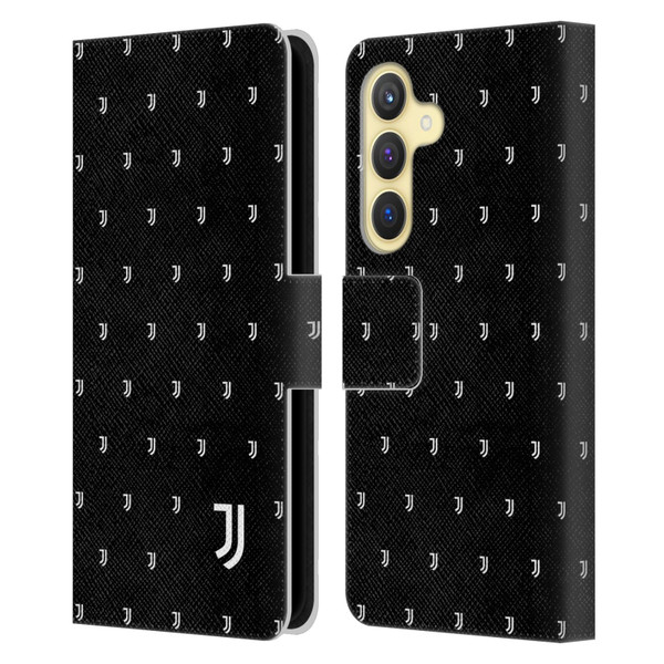 Juventus Football Club Lifestyle 2 Logomark Pattern Leather Book Wallet Case Cover For Samsung Galaxy S24 5G