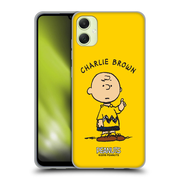 Peanuts Characters Charlie Brown Soft Gel Case for Samsung Galaxy A05
