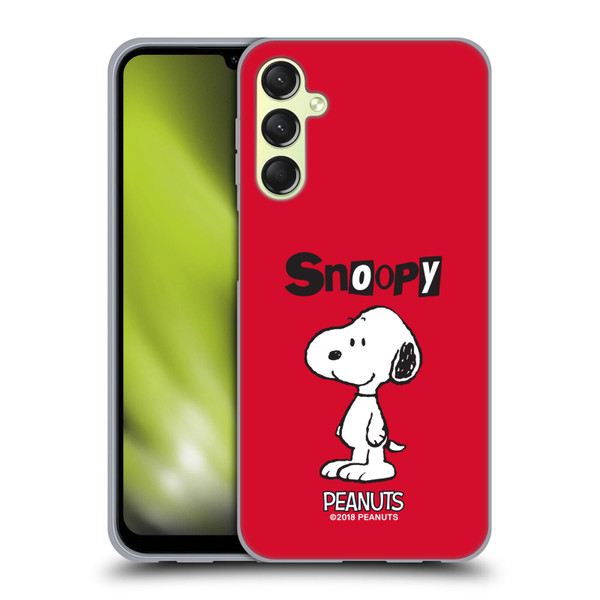 Peanuts Characters Snoopy Soft Gel Case for Samsung Galaxy A24 4G / Galaxy M34 5G
