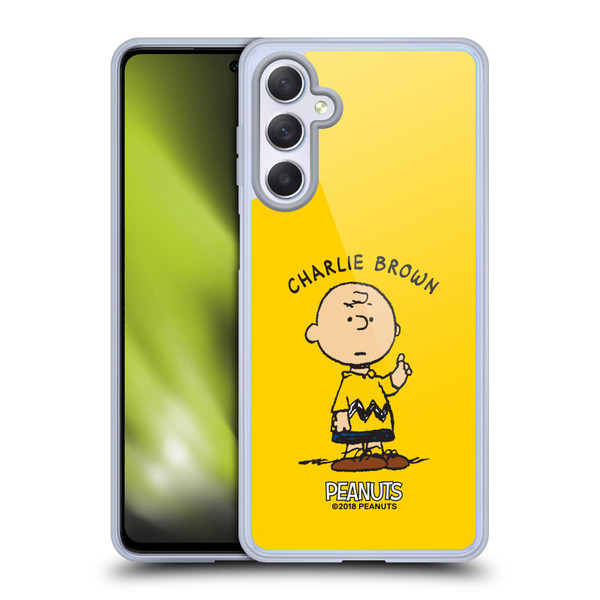 Peanuts Characters Charlie Brown Soft Gel Case for Samsung Galaxy M54 5G