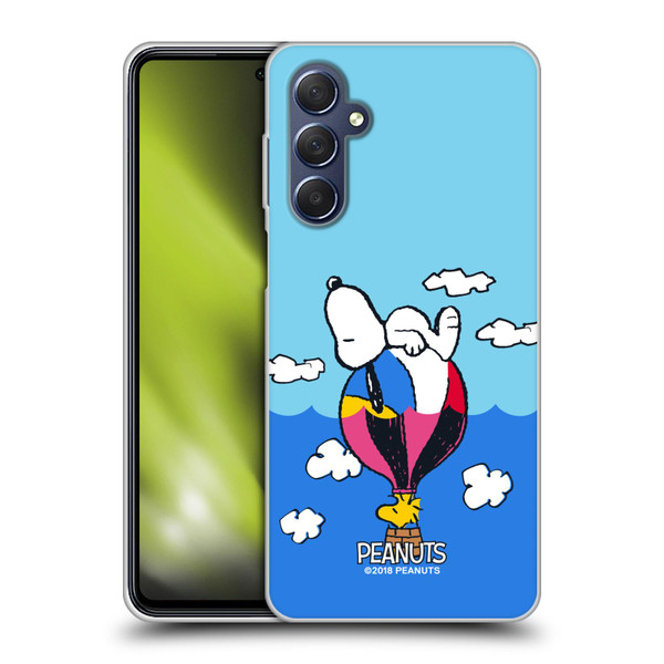 Peanuts Halfs And Laughs Snoopy & Woodstock Balloon Soft Gel Case for Samsung Galaxy M54 5G
