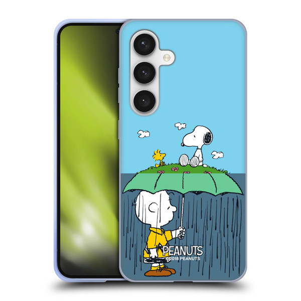 Peanuts Halfs And Laughs Charlie, Snoppy & Woodstock Soft Gel Case for Samsung Galaxy S24 5G