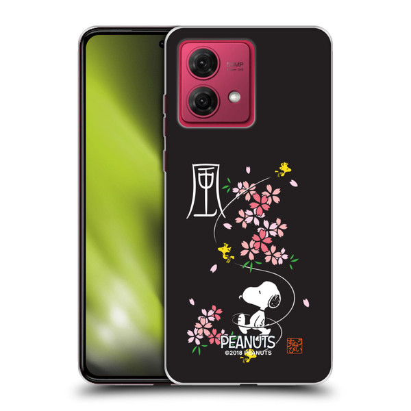 Peanuts Oriental Snoopy Cherry Blossoms Soft Gel Case for Motorola Moto G84 5G