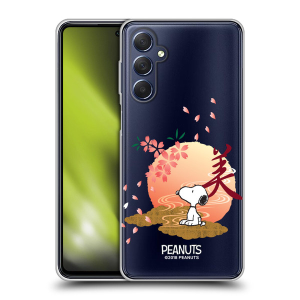 Peanuts Oriental Snoopy Sakura Soft Gel Case for Samsung Galaxy M54 5G