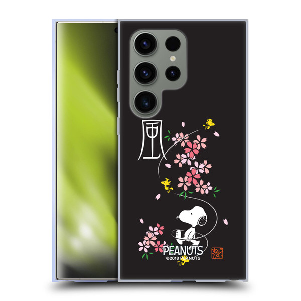 Peanuts Oriental Snoopy Cherry Blossoms Soft Gel Case for Samsung Galaxy S24 Ultra 5G