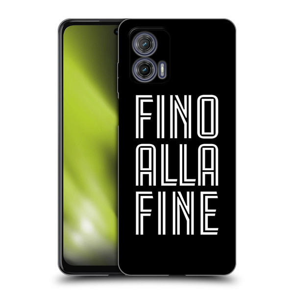 Juventus Football Club Type Fino Alla Fine Black Soft Gel Case for Motorola Moto G73 5G