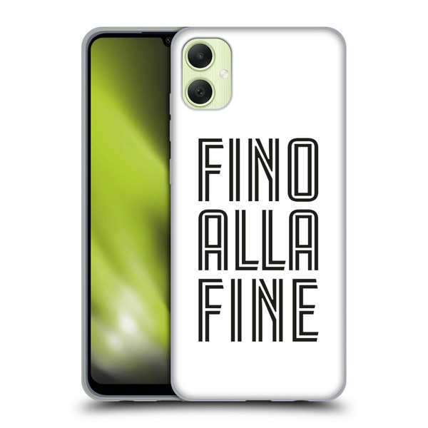 Juventus Football Club Type Fino Alla Fine White Soft Gel Case for Samsung Galaxy A05
