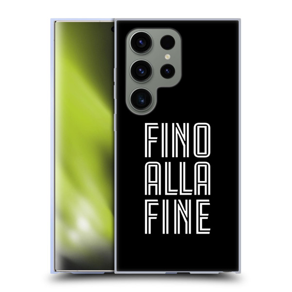 Juventus Football Club Type Fino Alla Fine Black Soft Gel Case for Samsung Galaxy S24 Ultra 5G