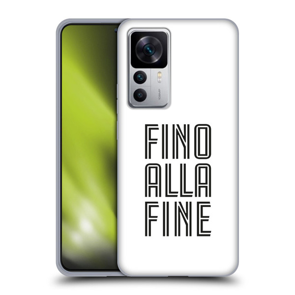 Juventus Football Club Type Fino Alla Fine White Soft Gel Case for Xiaomi 12T 5G / 12T Pro 5G / Redmi K50 Ultra 5G