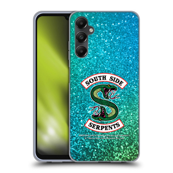 Riverdale South Side Serpents Glitter Print Logo Soft Gel Case for Samsung Galaxy A05s