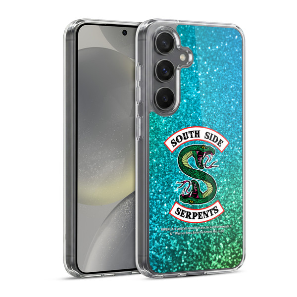 Riverdale South Side Serpents Glitter Print Logo Soft Gel Case for Samsung Galaxy S24 5G & MagSafe