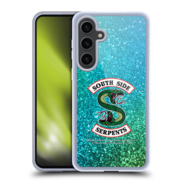 Riverdale South Side Serpents Glitter Print Logo Soft Gel Case for Samsung Galaxy S24+ 5G