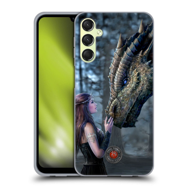 Anne Stokes Dragon Friendship Once Upon A Time Soft Gel Case for Samsung Galaxy A24 4G / Galaxy M34 5G