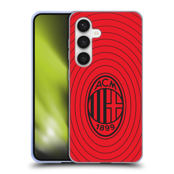 AC Milan Art Red And Black Soft Gel Case for Samsung Galaxy S24 5G